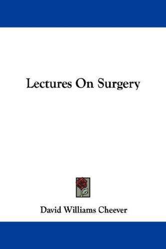 Cover for Lectures On Surgery