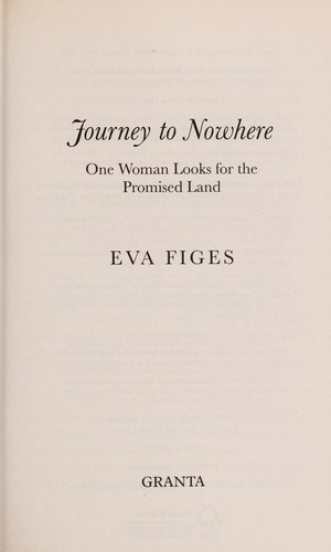 Cover for Journey to nowhere