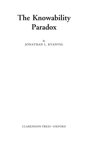 Cover for KNOWABILITY PARADOX.