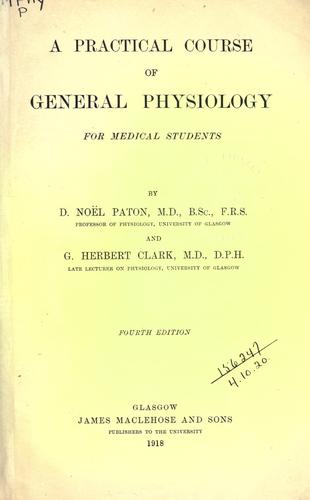 Cover for practical course of general physiology