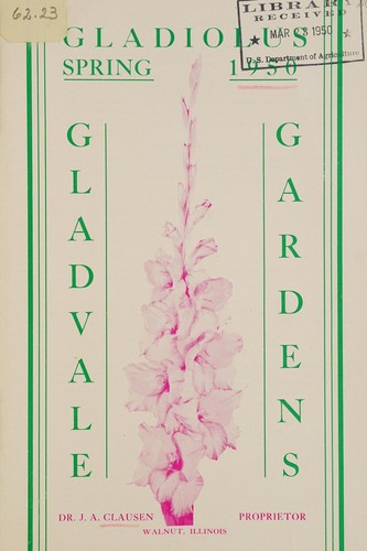 Cover for Gladiolus spring 1950