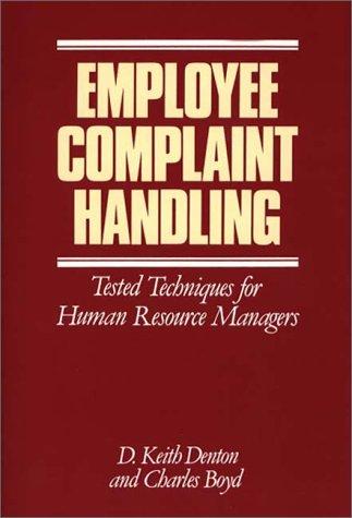 Cover for Employee complaint handling
