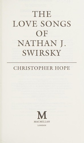 Cover for The love songs of Nathan J. Swirsky