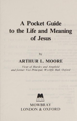Cover for A pocket guide to the life and meaning of Jesus
