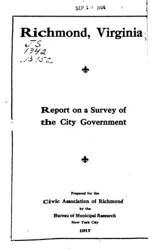 Cover for Richmond, Virginia