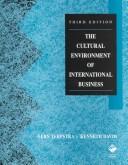 Cover for The cultural environment of international business