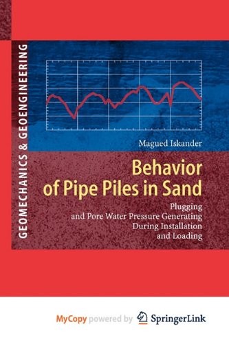 Cover for Behavior of Pipe Piles in Sand