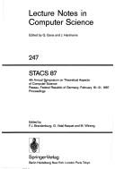 Cover for Stacs 87