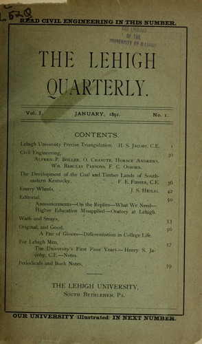 Cover for The Lehigh Quarterly