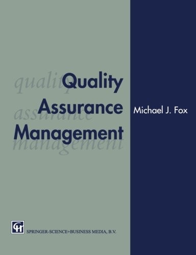 Cover for Quality assurance management