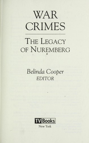 Cover for War crimes