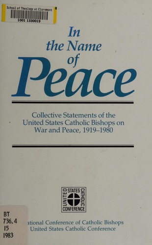 Cover for In the name of peace