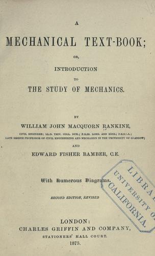 Cover for A mechanical text-book