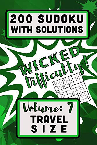 Cover for 200 Sudoku with Solutions - Wicked Difficulty!