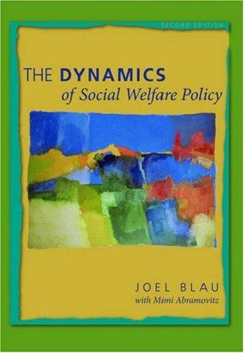 Cover for The Dynamics of Social Welfare Policy