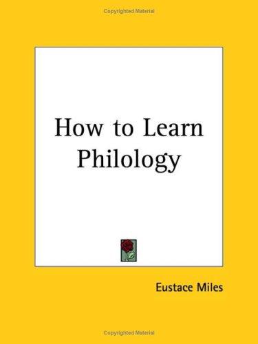 Cover for How to Learn Philology
