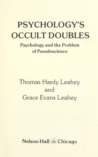 Cover for Psychology's occult doubles