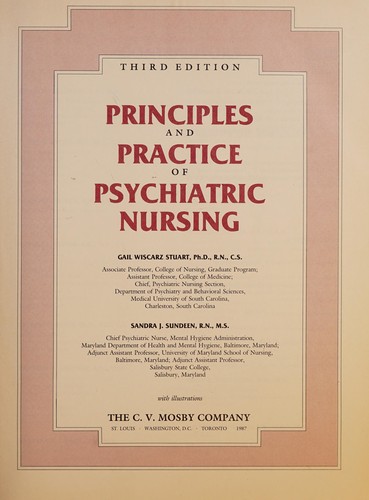Cover for Principles and practice of psychiatric nursing