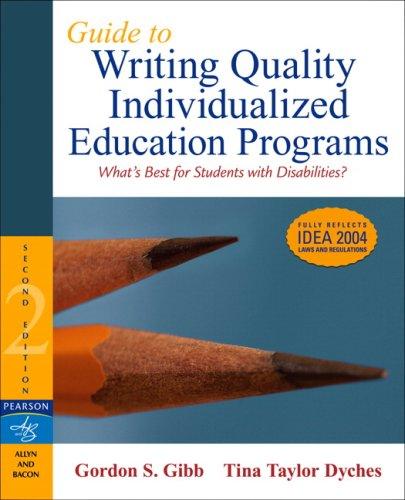 Cover for Guide to Writing Quality Individualized Education Programs (2nd Edition)