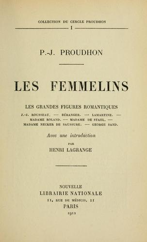 Cover for Les femmelins