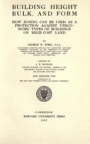 Cover for Building height, bulk, and form