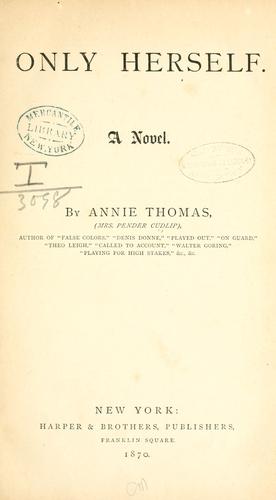 Cover for Only herself.