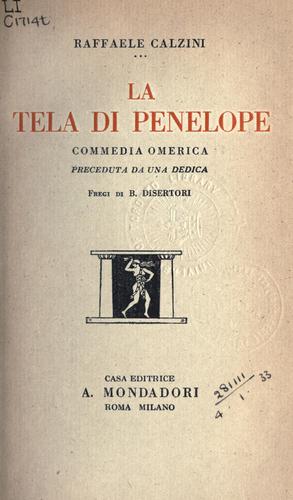 Cover for La tela di Penelope