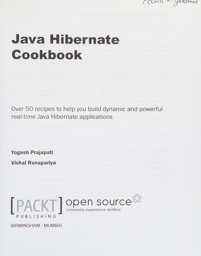 Cover for Java Hibernate cookbook