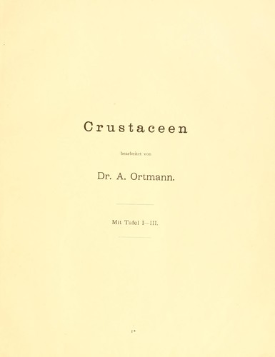 Cover for Crustaceen.
