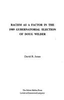 Cover for Racism as a factor in the 1989 gubernatorial election of Doug Wilder