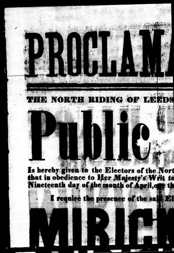 Cover for Proclamation