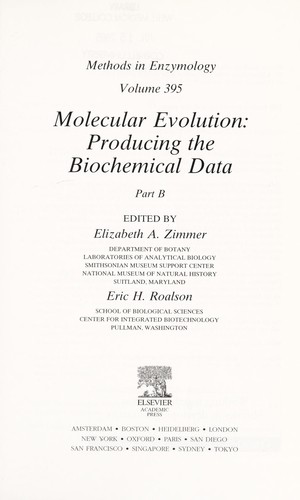Cover for Molecular evolution