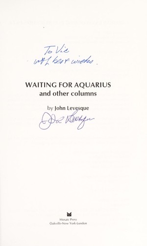 Cover for Waiting for Aquarius and other columns