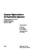 Cover for Linear operators in function space