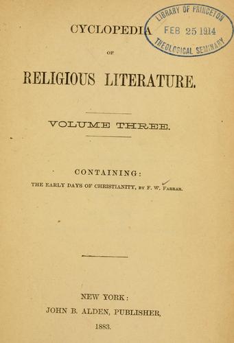 Cover for Cyclopedia of religious literature ...