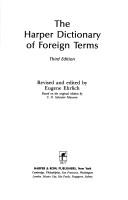 Cover for The Harper dictionary of foreign terms