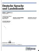Cover for Deutsche Sprache und Landeskunde