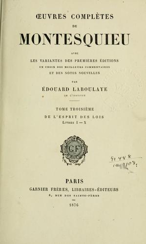 Cover for Oeuvres complètes