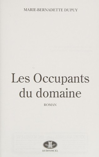 Cover for Les occupants du domaine
