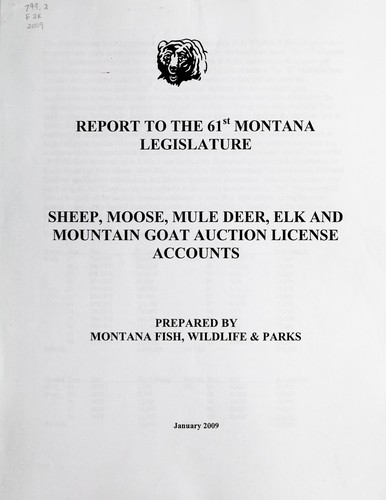 Cover for Report to the 61st Legislature