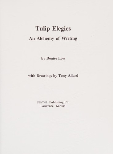 Cover for Tulip elegies