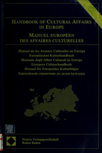 Cover for Handbook of cultural affairs in Europe