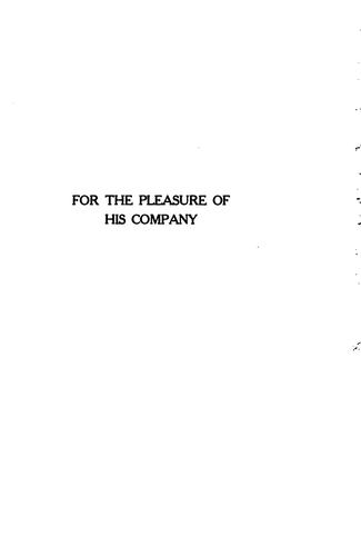 Cover for For the pleasure of his company