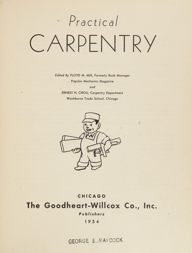 Cover for Practical carpentry