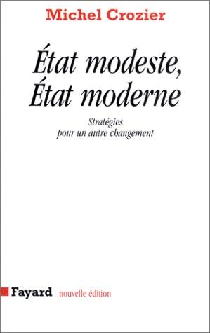 Cover for Etat modeste, état moderne