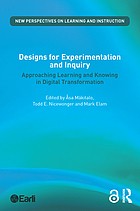 Cover for Designs for Experimentation and Inquiry