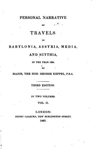 Cover for Personal narrative of travels in Babylonia, Assyria, Media, and Scythia, in the year 1824.