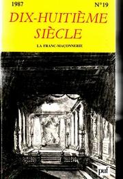 Cover for Dix-huitième Siècle n°19 - La Franc-Maçonnerie