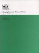 Cover for Changing patterns of illiteracy in Morocco