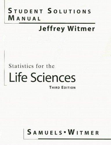 Cover for Statistics for the Life Sciences